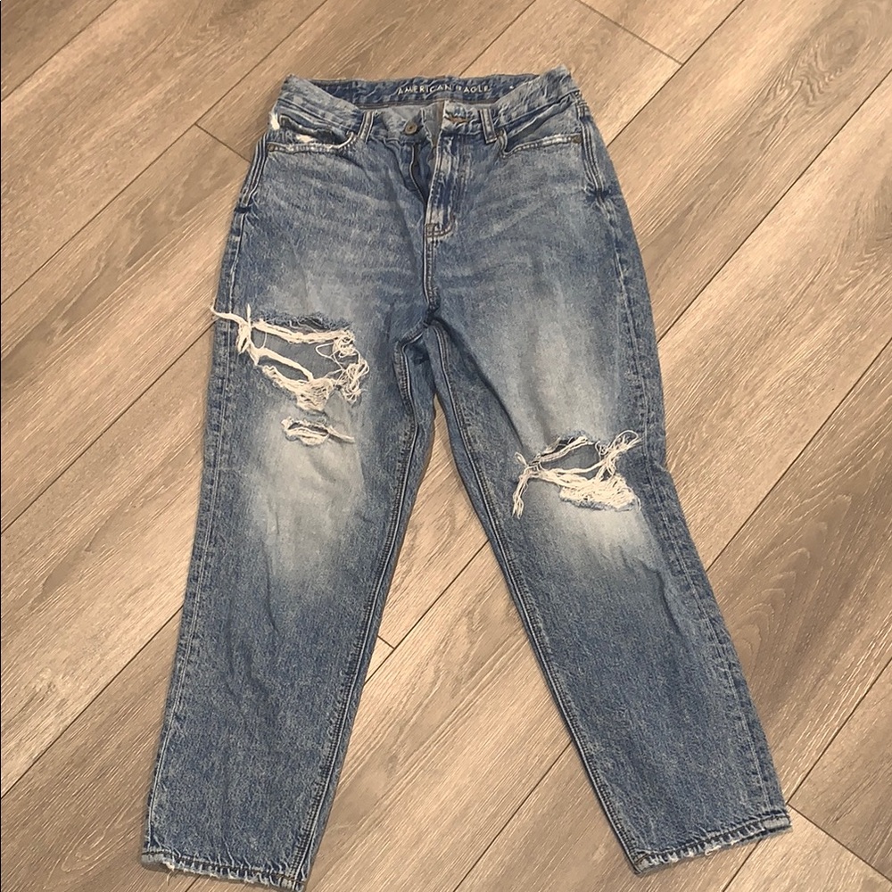 American Eagle Outfitters Blue Distressed Jeans